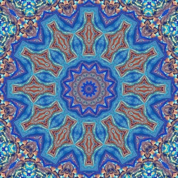 Mandala Seamless Pattern Mandala Art Flower Fantasy Print Psychedelic Carnival — Zdjęcie stockowe