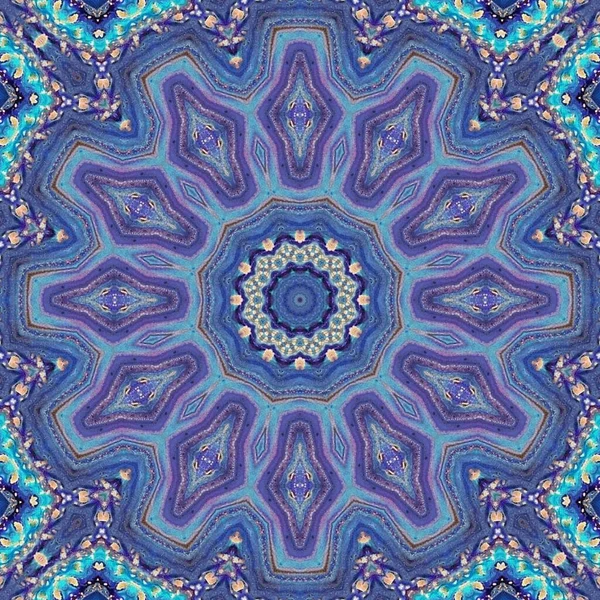 Mandala Seamless Pattern Mandala Art Flower Fantasy Print Psychedelic Carnival — Fotografia de Stock
