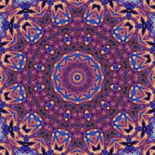 Mandala Seamless Pattern Mandala Art Flower Fantasy Print Psychedelic Carnival — Stok fotoğraf