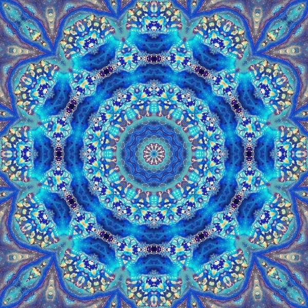Mandala Seamless Pattern Mandala Art Flower Fantasy Print Psychedelic Carnival — 스톡 사진