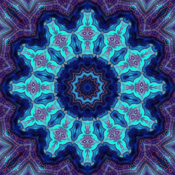 Mandala Seamless Pattern Mandala Art Flower Fantasy Print Psychedelic Carnival — Photo