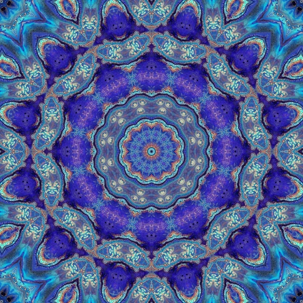 Mandala Seamless Pattern Mandala Art Flower Fantasy Print Psychedelic Carnival — Stockfoto