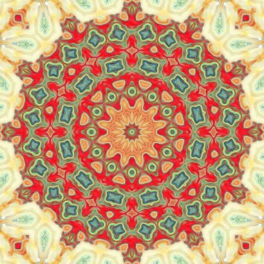 Mandala seamless pattern mandala art. Flower fantasy print. Psychedelic carnival poster.