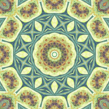 Mandala seamless pattern mandala art. Flower fantasy print. Psychedelic carnival poster.