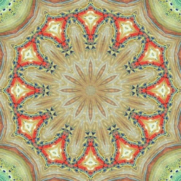 Mandala Seamless Pattern Mandala Art Flower Fantasy Print Psychedelic Carnival — Stock fotografie