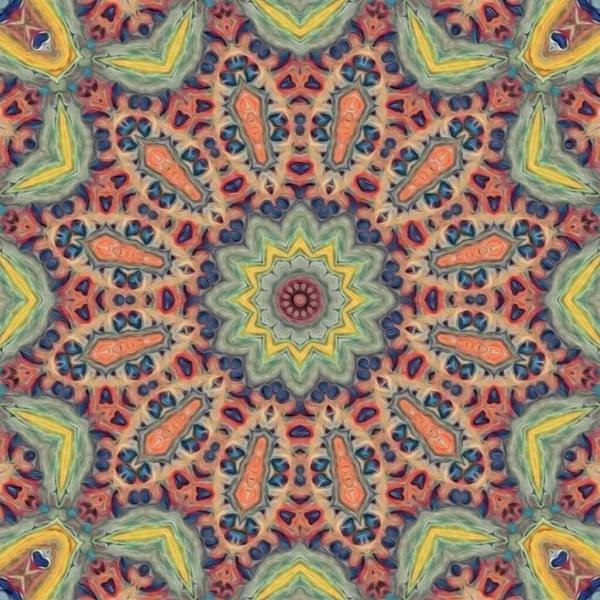 Mandala seamless pattern mandala art. Flower fantasy print. Psychedelic carnival poster.