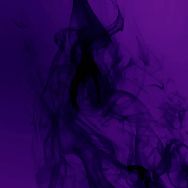 Diffusion Flüssiger Schwarzer Tinte Violettem Pigmentwasser Abstrakter Mystischer Hintergrund Für — Stockfoto