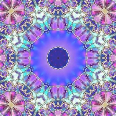 Kusursuz kaleydoskop, mandala soyut arkaplan görünümü