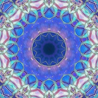 Kusursuz kaleydoskop, mandala soyut arkaplan görünümü