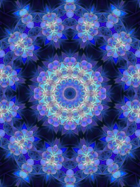 Kusursuz kaleydoskop, mandala soyut arkaplan görünümü