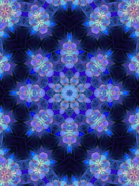 Kusursuz kaleydoskop, mandala soyut arkaplan görünümü