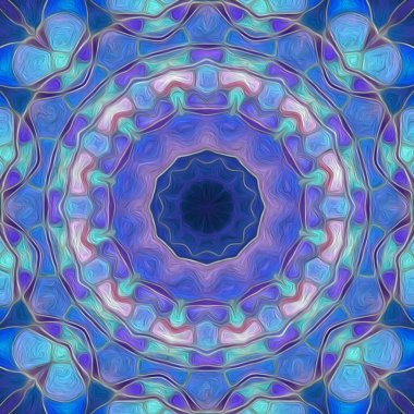 Kusursuz kaleydoskop, mandala soyut arkaplan görünümü