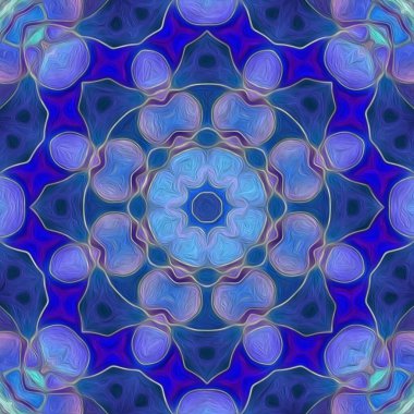 Kusursuz kaleydoskop, mandala soyut arkaplan görünümü