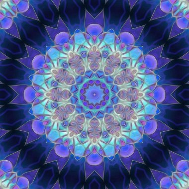 Kusursuz kaleydoskop, mandala soyut arkaplan görünümü