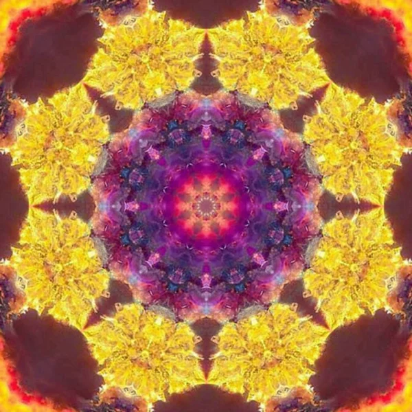 Απρόσκοπτη Καλειδοσκόπιο Mandala Αφηρημένη Άποψη Φόντου — Φωτογραφία Αρχείου