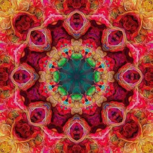 Varrat Nélküli Kaleidoszkóp Mandala Elvont Háttér Nézet — Stock Fotó
