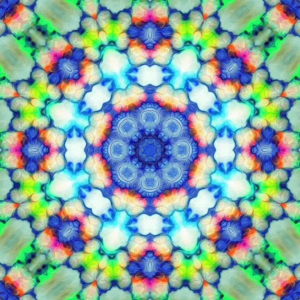 Bezešvé Kaleidoskop Mandala Abstraktní Pozadí Pohled — Stock fotografie