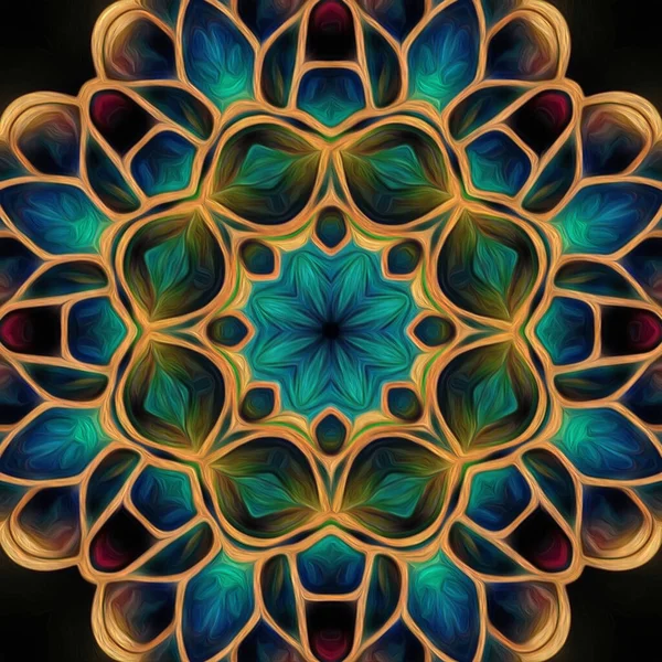 stock image Seamless kaleidoscope, mandala abstract background view