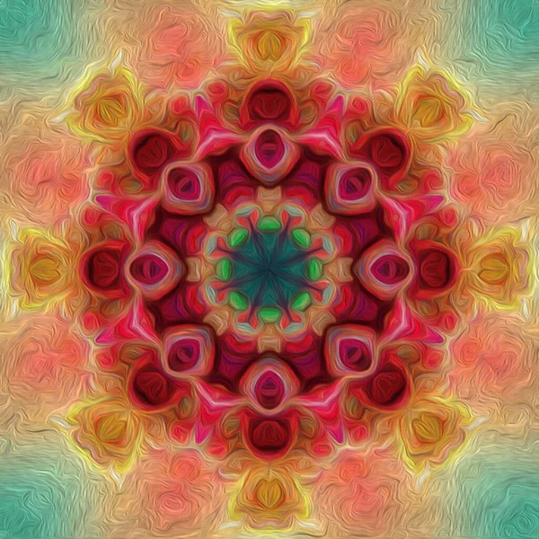 Sömlös Kalejdoskop Mandala Abstrakt Bakgrundsbild — Stockfoto