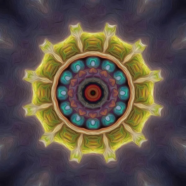 Caleidoscopio Inconsútil Vista Fondo Abstracta Mandala — Foto de Stock