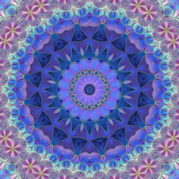Płynny Kalejdoskop Mandala Abstrakcyjny Widok Tła — Zdjęcie stockowe