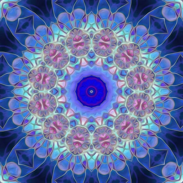 stock image Seamless kaleidoscope, mandala abstract background view