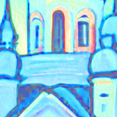 Eski kilise resmi çizimi