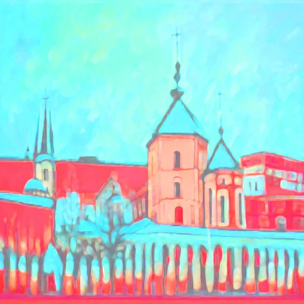 Eski kilise resmi çizimi