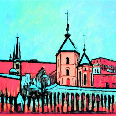 Kilise soyut renkli arkaplan görünümü