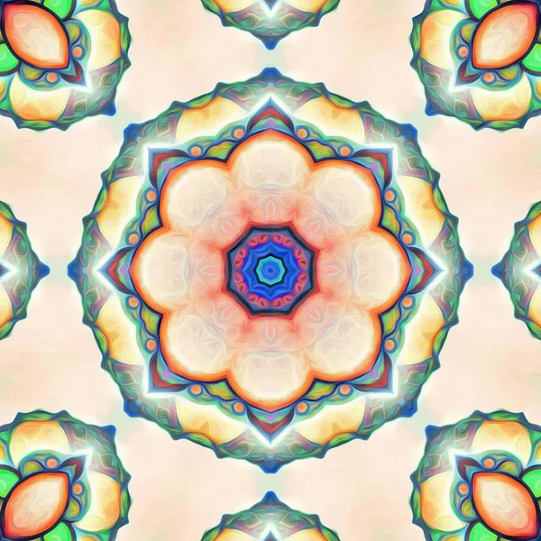 Astratto Sfondo Mandala Colorato — Foto Stock