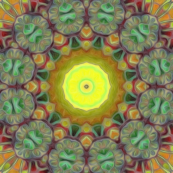 抽象五颜六色的曼陀罗背景 — 图库照片