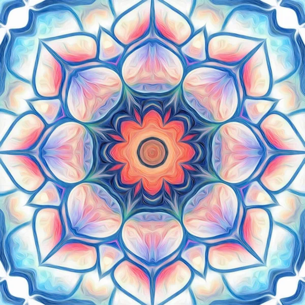 Abstrakta Färgstarka Mandala Bakgrund — Stockfoto
