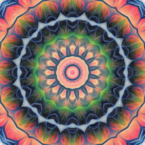 Abstrakta Färgstarka Mandala Bakgrund — Stockfoto