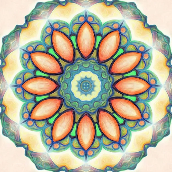 Abstracto Colorido Mandala Fondo — Foto de Stock