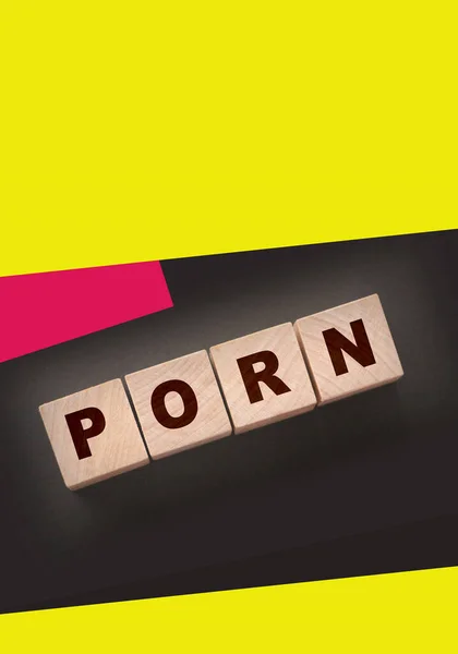 Word Porn Wood Toy Blocks — Stock Photo, Image