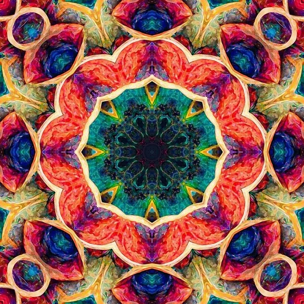 Abstrait Fond Mandala Coloré — Photo