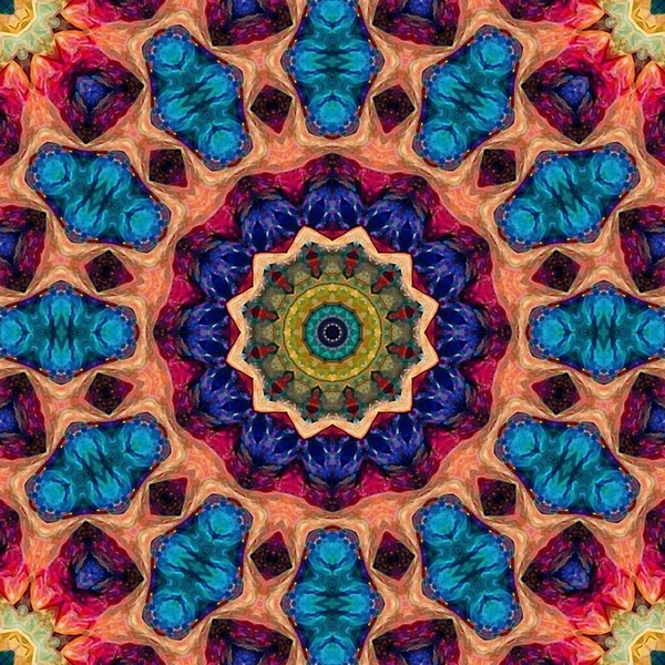Mandala Kolorowy Streszczenie Tło — Zdjęcie stockowe