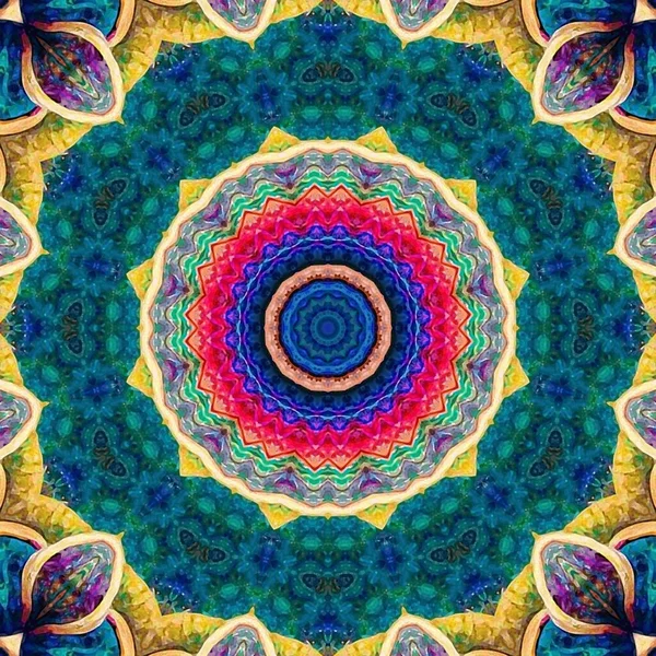 抽象五颜六色的曼陀罗背景 — 图库照片