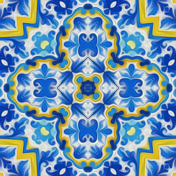 Fond Coloré Abstrait Concept Motif Mandala — Photo