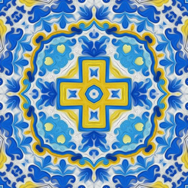 Αφηρημένο Πολύχρωμο Φόντο Mandala Μοτίβο Έννοια — Φωτογραφία Αρχείου