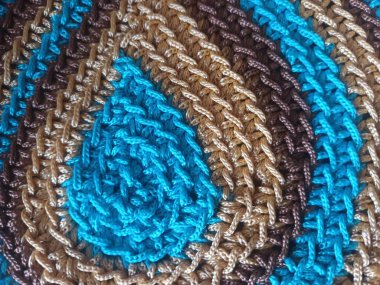 El yapımı halı yakın plan görünümü 