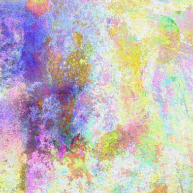 Suluboya tasarımı mavi, yeşil, sarı pembe renklerle boyanmış..