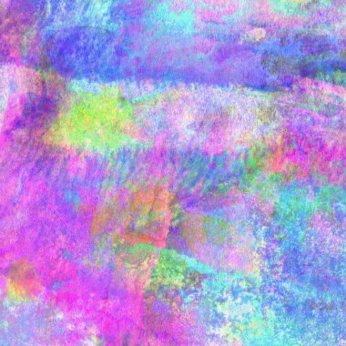 Suluboya tasarımı mavi, yeşil, sarı pembe renklerle boyanmış..