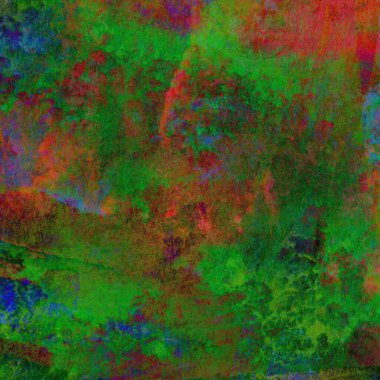 Yeşil ve kırmızı renkli soyut suluboya tasarımı.