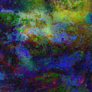 Mavi, yeşil, sarı ve kırmızı renkte suluboya tasarımı