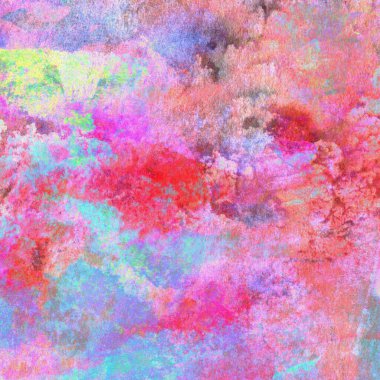 Mavi, yeşil, pembe ve sarı renklerle suluboya arkaplan