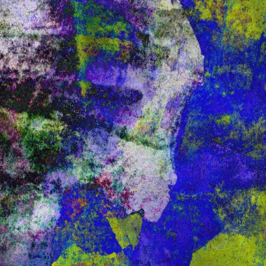 Sarı, yeşil, mor ve mavi renklerden oluşan suluboya desenli arkaplan.