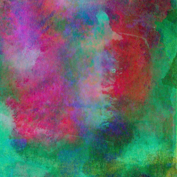Heldere Abstracte Achtergrond Gemaakt Met Aquarelverf Gemengde Roze Groene Blauwe — Stockfoto
