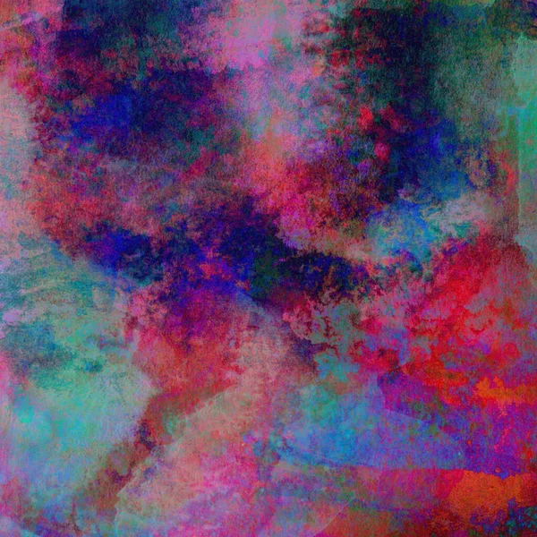 Яркий Абстрактный Фон Акварельных Красок Смешанного Розового Зеленого Синего Цветов — стоковое фото