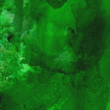 Koyu ve parlak yeşil tonlarıyla suluboya sanatsal arkaplan